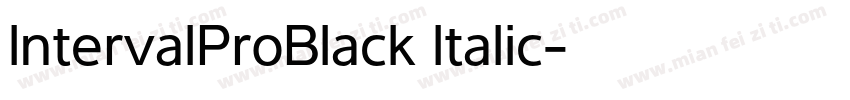 IntervalProBlack Italic字体转换